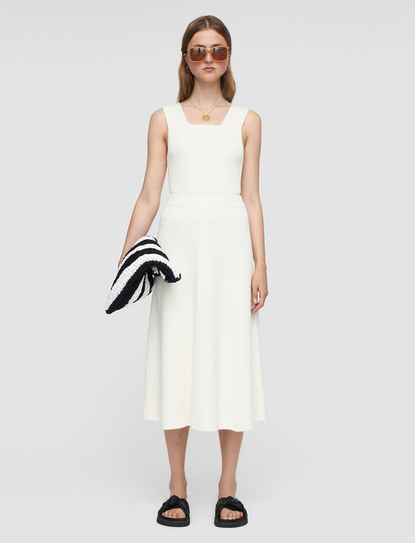 Joseph Linen Cardigan Stitch Skirt Ivory