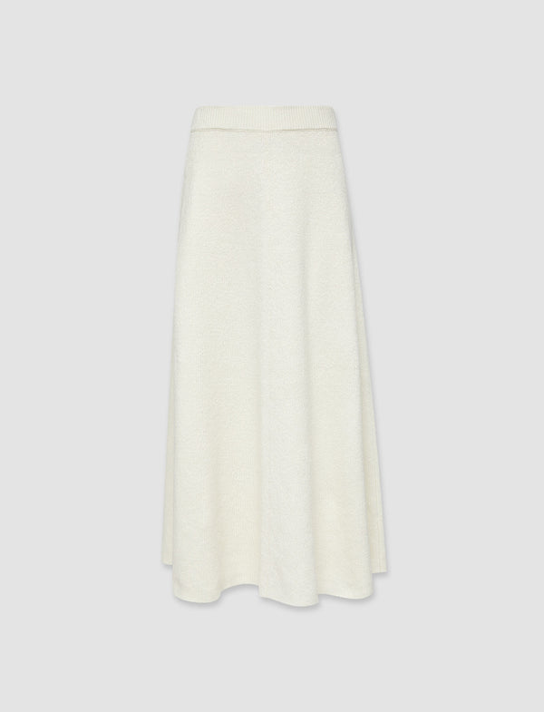 joseph Linen Cardigan Stitch Skirt Ivory