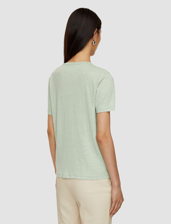 Joseph Linen Jersey T-Shirt Matcha