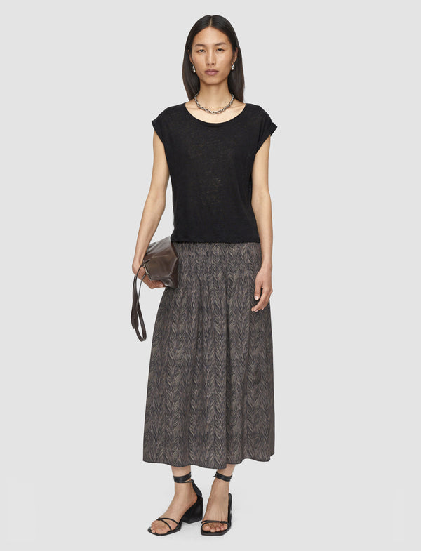 Joseph Linen Jersey Top Black