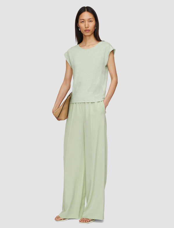 Joseph Linen Jersey Top Matcha