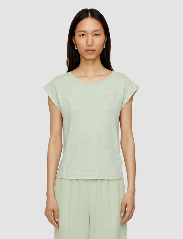 Joseph Linen Jersey Top Matcha