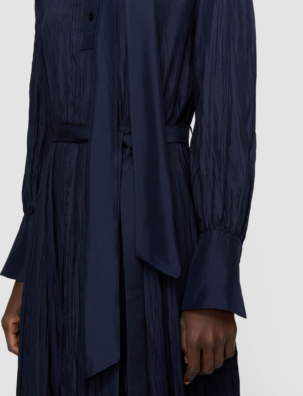 Joseph Lisa Habotai Silk Dress Navy