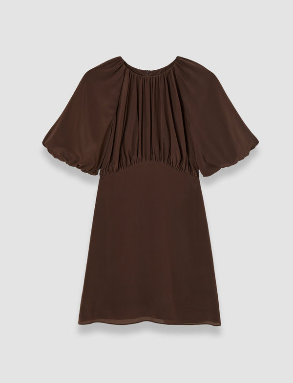 joseph Lizzie Crepe de Chine Silk Dress Ebony