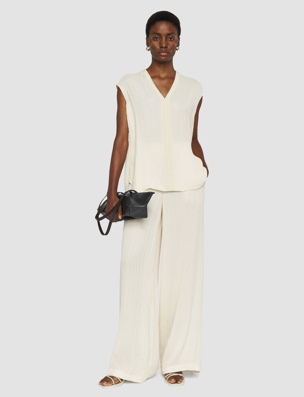 Joseph Lucien Pleat Jacquard Blouse Seashell