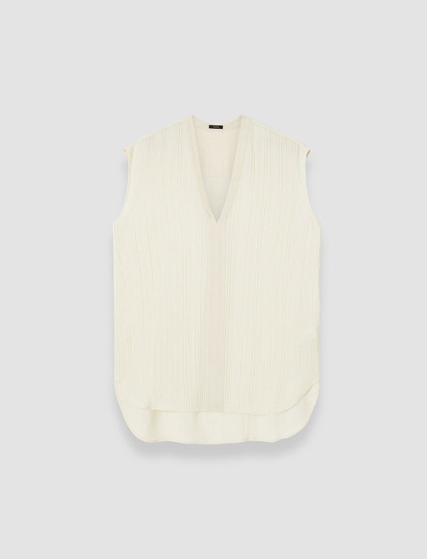 joseph Lucien Pleat Jacquard Blouse Seashell