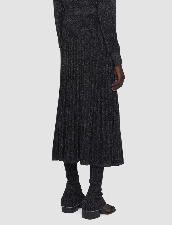 Joseph Lurex Knit Skirt Black