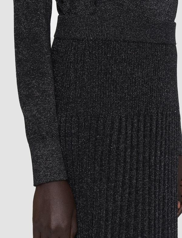 Joseph Lurex Knit Skirt Black