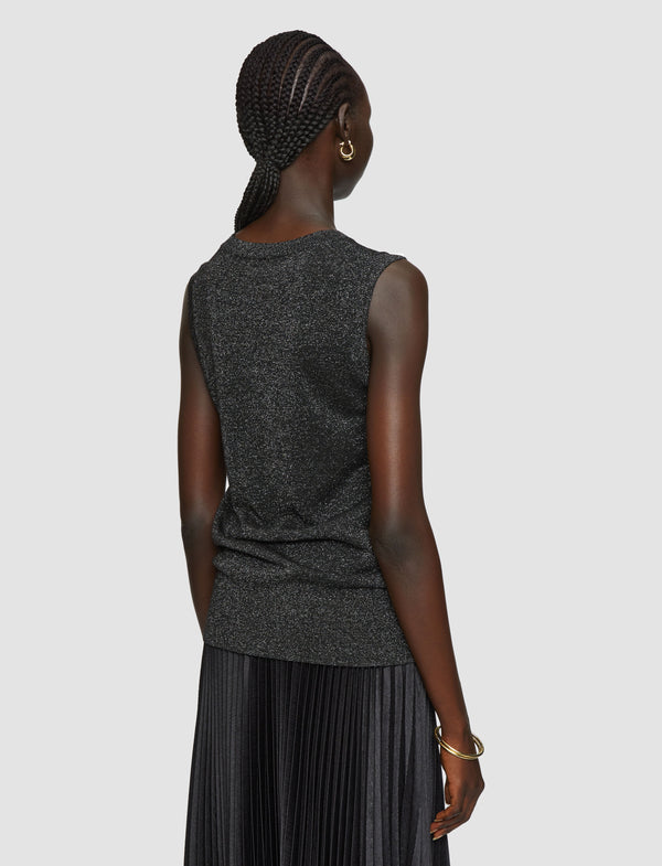 Joseph Lurex Knit Tank Top Black