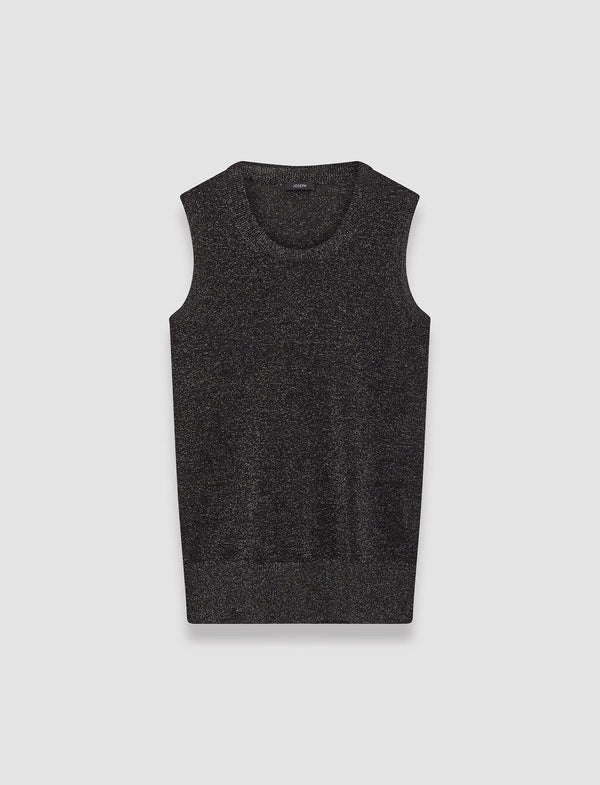 joseph Lurex Knit Tank Top Black