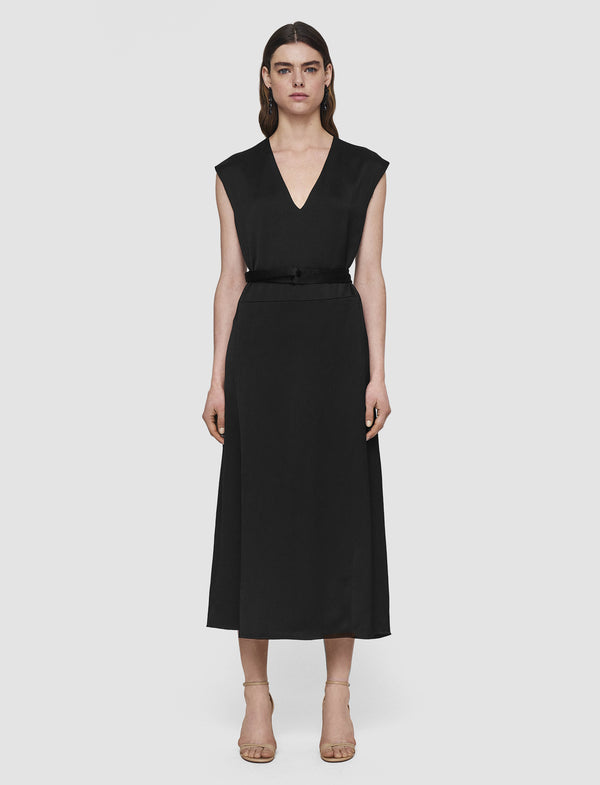 Joseph Lutece Textured Viscose Dress Black