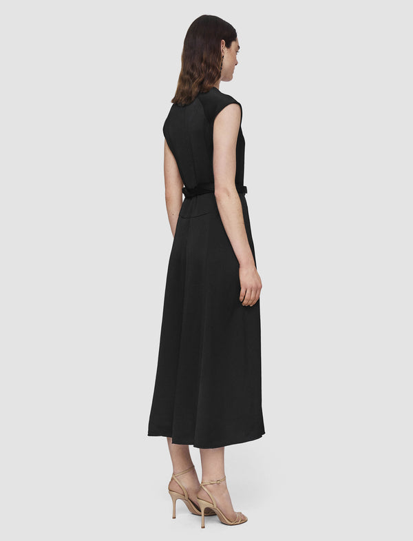 Joseph Lutece Textured Viscose Dress Black