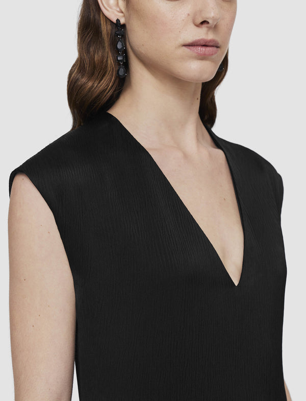 Joseph Lutece Textured Viscose Dress Black