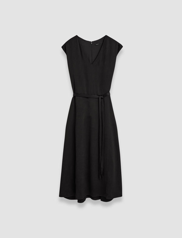 joseph Lutece Textured Viscose Dress Black