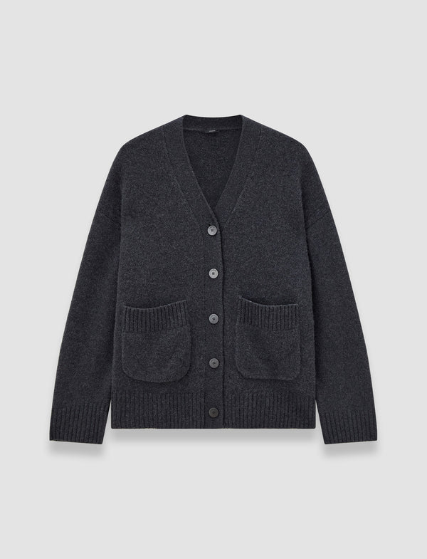 joseph Luxe Cashmere Cardigan Dark Smoke