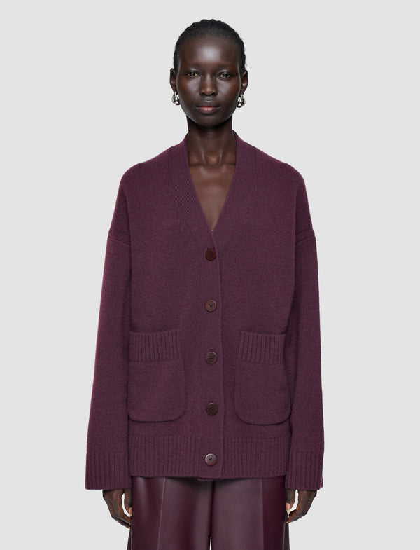 Joseph Luxe Cashmere Cardigan Maraschino