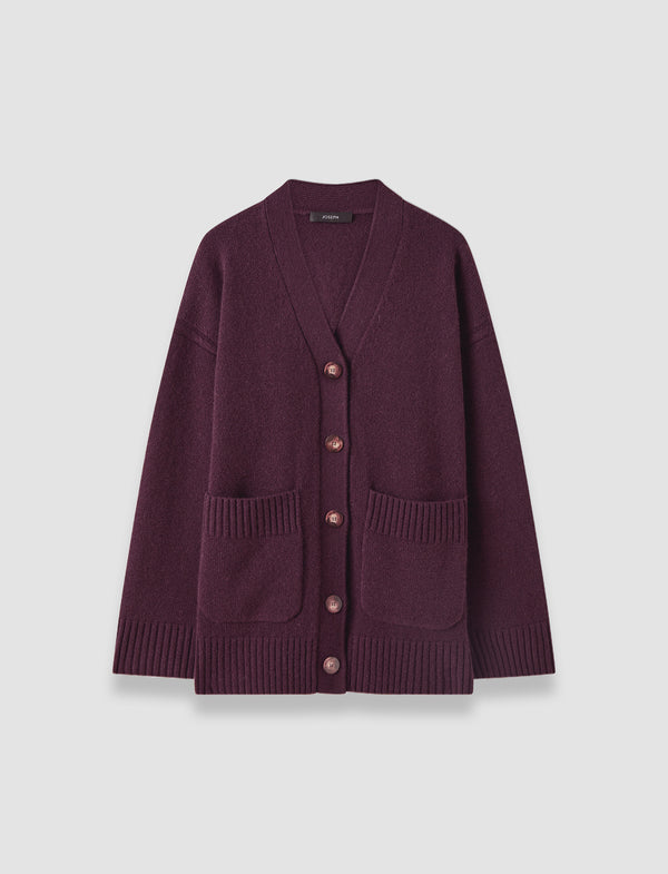 joseph Luxe Cashmere Cardigan Maraschino