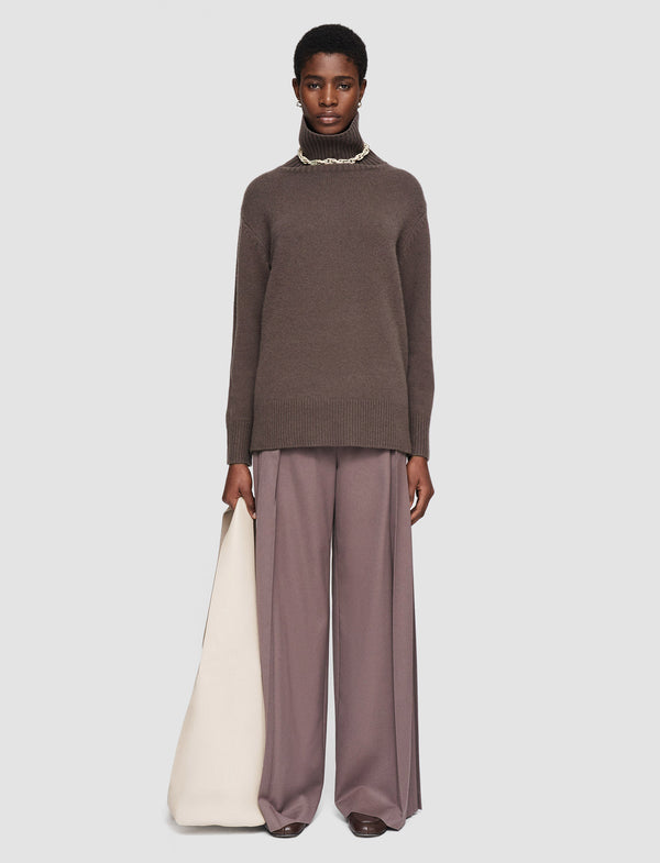 Joseph Luxe Cashmere High Neck Jumper Carob