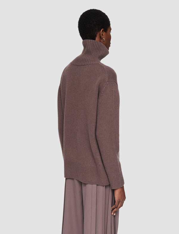 Joseph Luxe Cashmere High Neck Jumper Carob