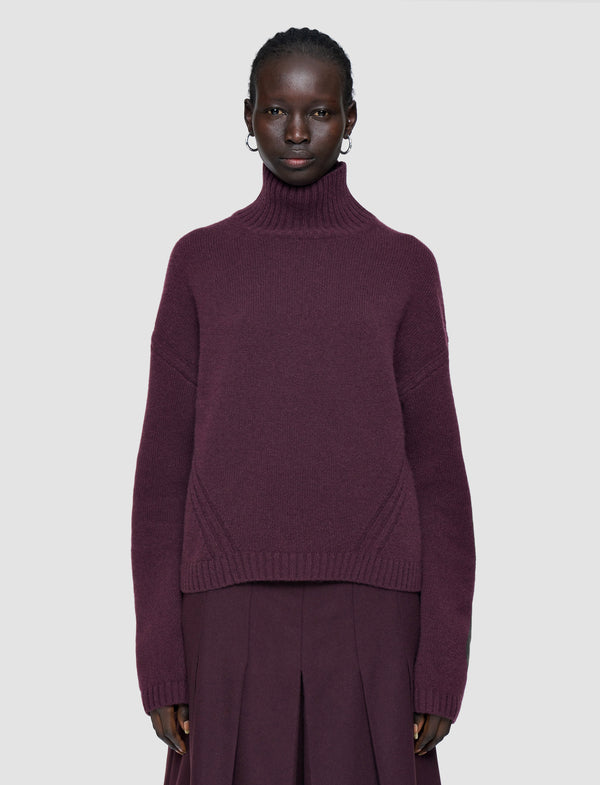Joseph Luxe Cashmere High Neck Jumper Maraschino