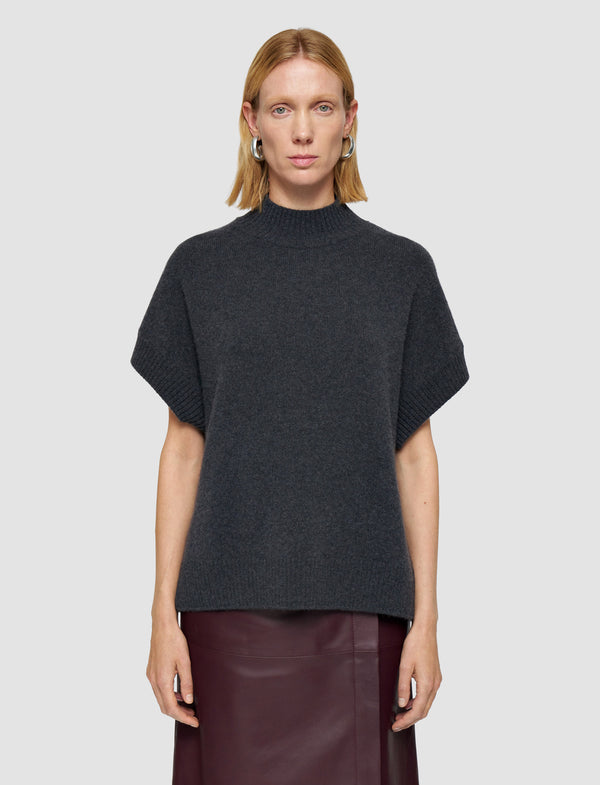 Joseph Luxe Cashmere Top Dark Smoke