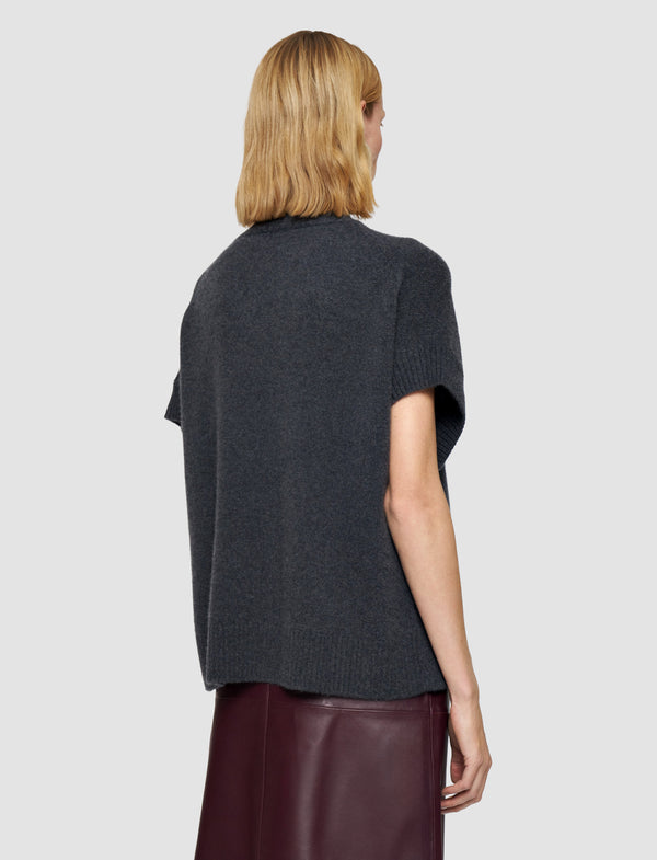 Joseph Luxe Cashmere Top Dark Smoke