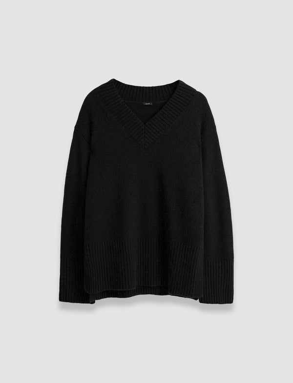 joseph Luxe Cashmere V Neck Jumper Black