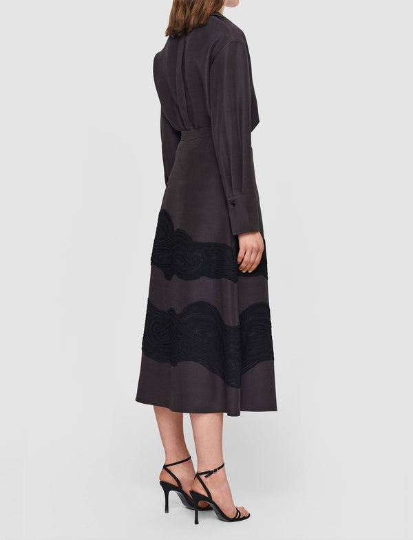 Joseph Madone Evening Silk Blend Lace Skirt Aurora