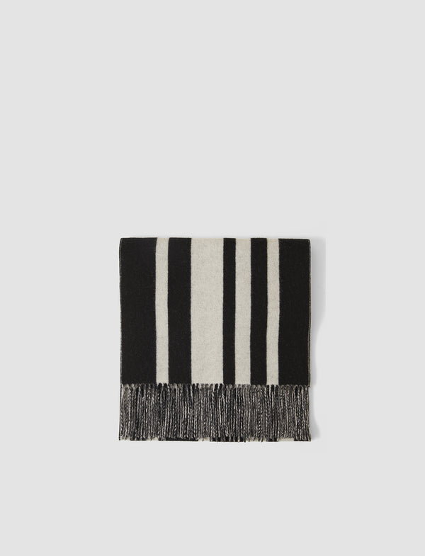 joseph Magali Wool Scarf Ivory/Black