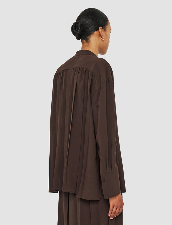 Joseph Malte Airy Plissé Blouse Ebony