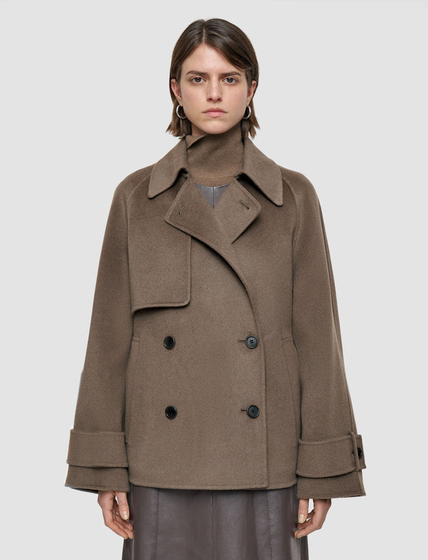 joseph Marne Double Face Cashmere Coat Mushroom