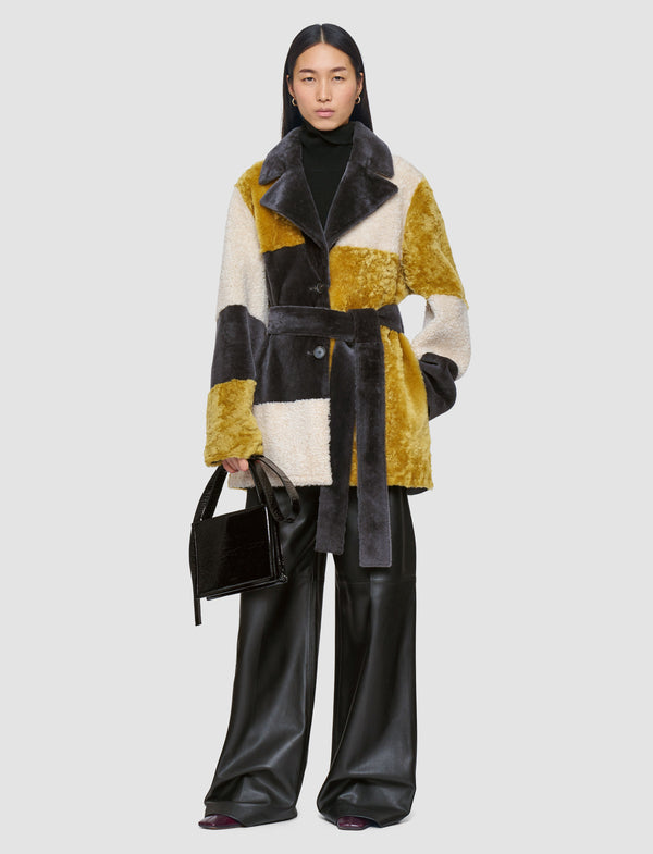 Joseph Martel Overlay Shearling Coat