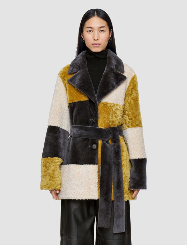 Joseph Martel Overlay Shearling Coat