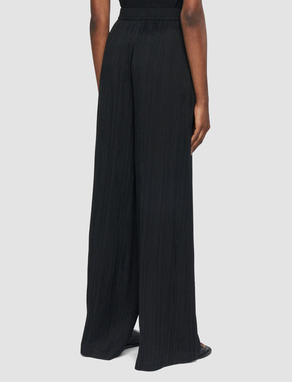 Joseph Mawn Pleat Jacquard Trousers Black