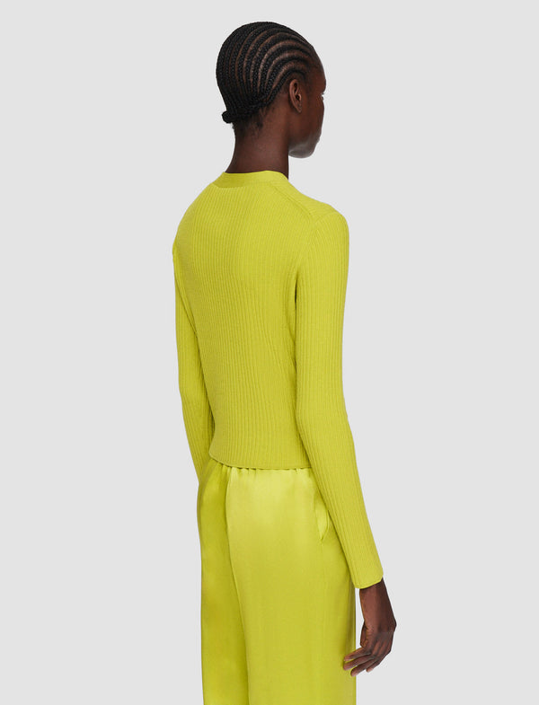 Joseph Merino Rib Cardigan Ginkgo