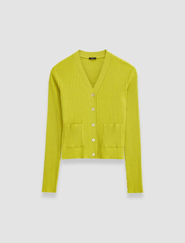 joseph Merino Rib Cardigan Ginkgo