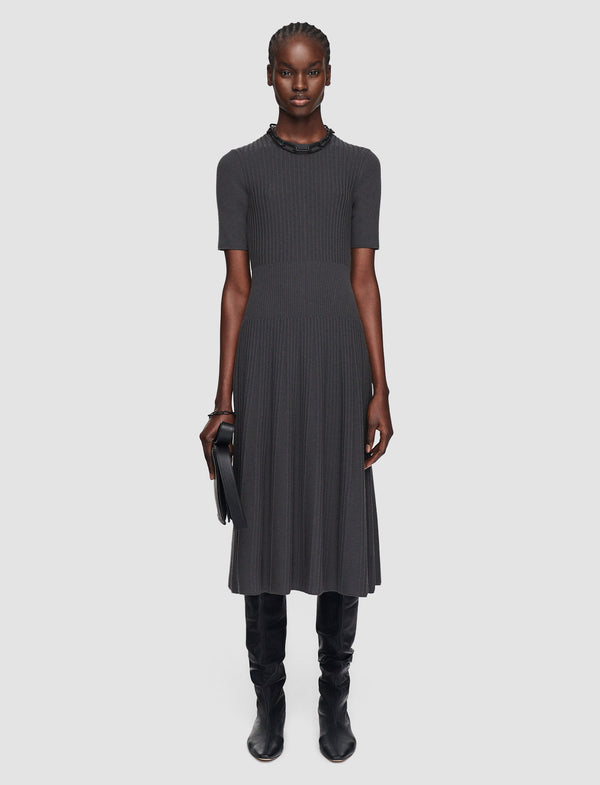 Joseph Merino Rib Dress Slate
