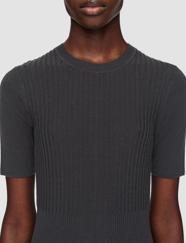 Joseph Merino Rib Dress Slate