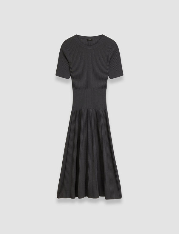 joseph Merino Rib Dress Slate