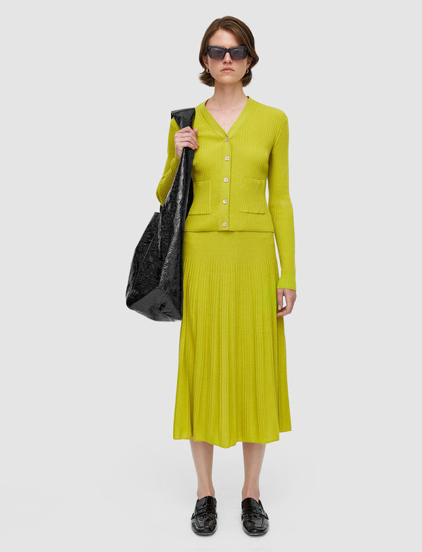 Joseph Merino Rib Skirt Ginkgo