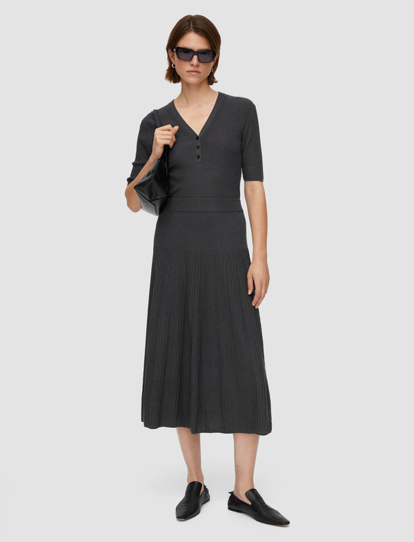 Joseph Merino Rib Skirt Slate