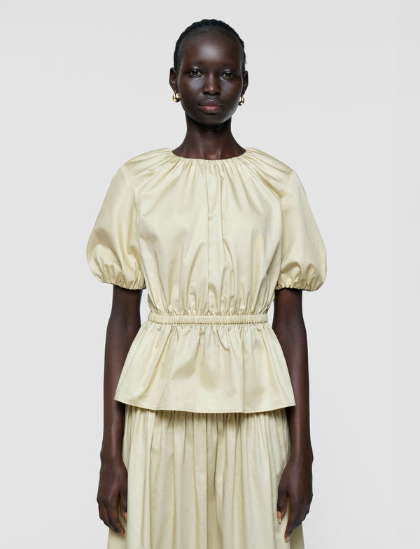 Joseph Merlin Cotton Sateen Blouse Affogato