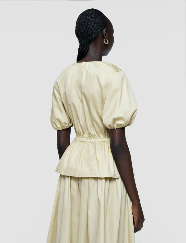 Joseph Merlin Cotton Sateen Blouse Affogato