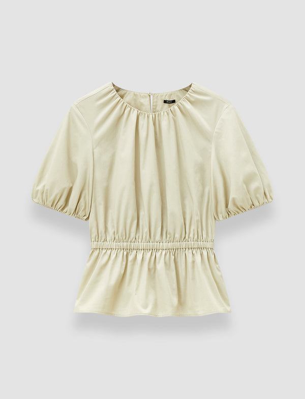 joseph Merlin Cotton Sateen Blouse Affogato