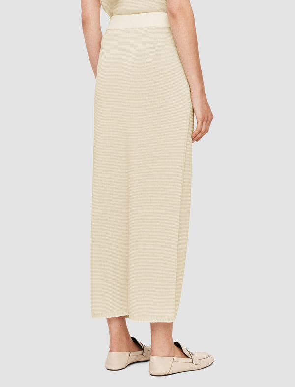 Joseph Micro Stripe Knit Skirt Ivory/Quail