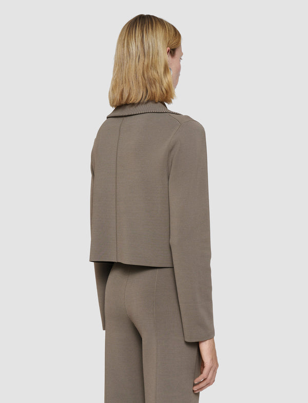 Joseph Milano Knit Stretch Short Jacket Mushroom