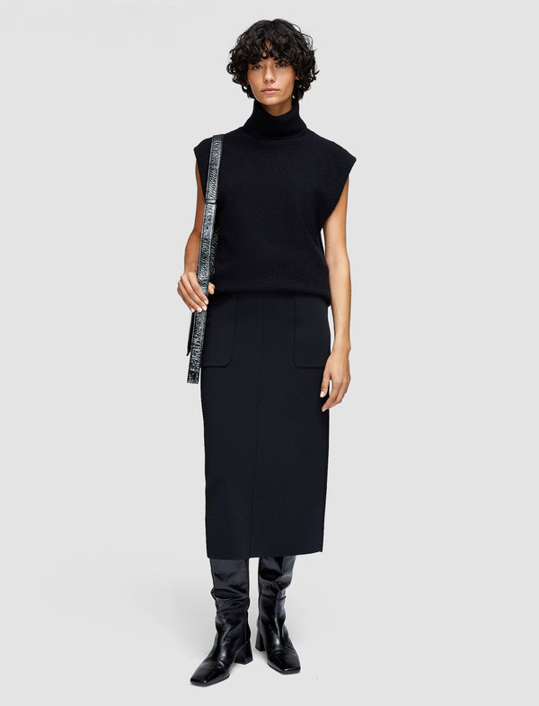 Joseph Milano Knit Stretch Skirt Black