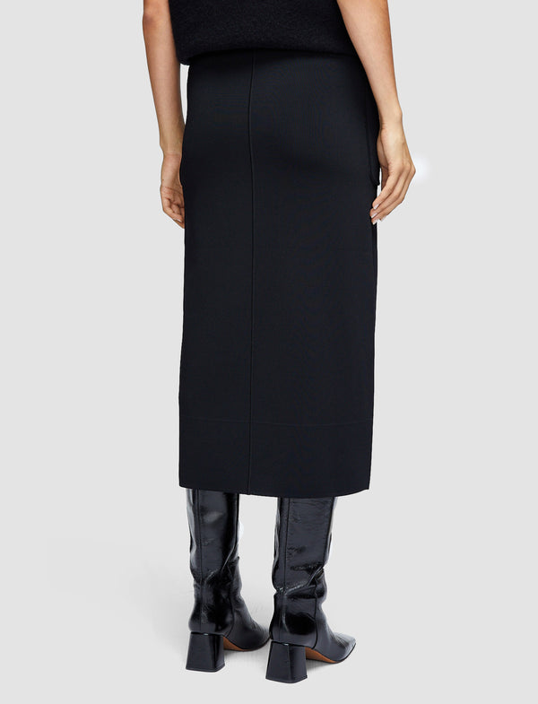 Joseph Milano Knit Stretch Skirt Black