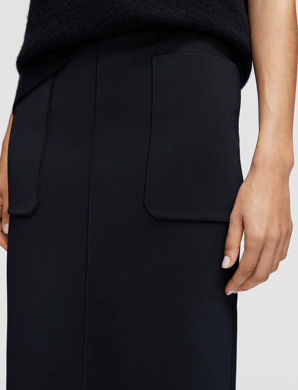 Joseph Milano Knit Stretch Skirt Black