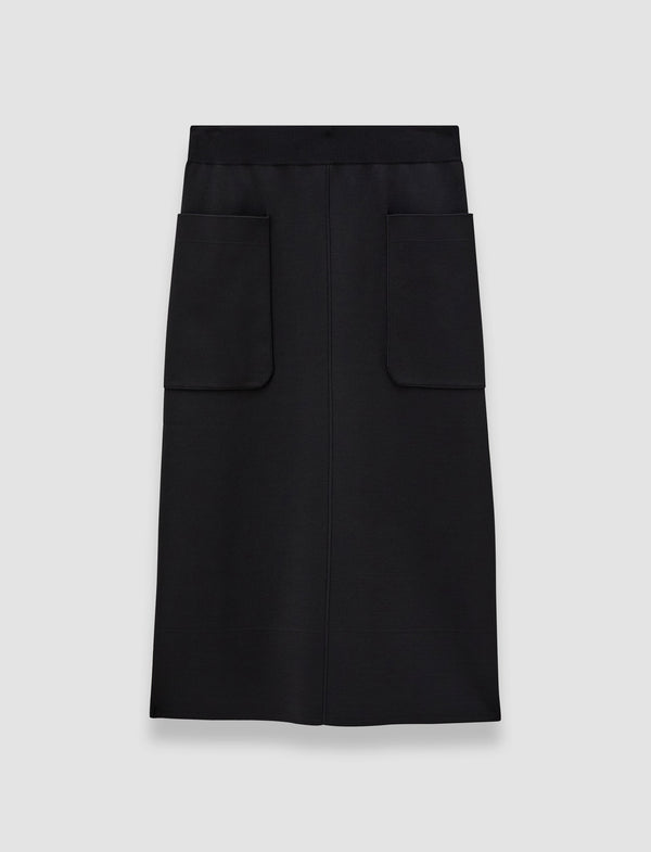 joseph Milano Knit Stretch Skirt Black